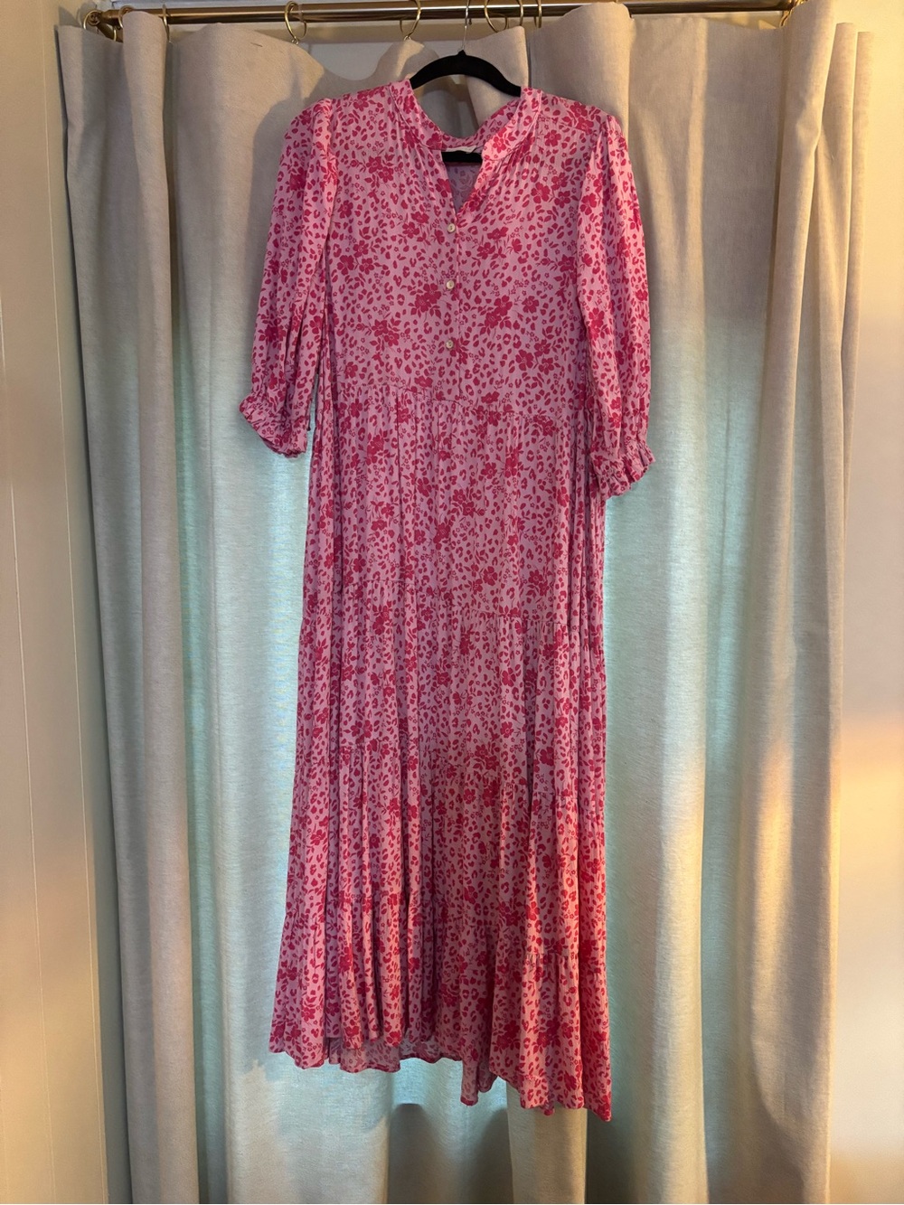 Karlie Pink Floral Maxi Dress
